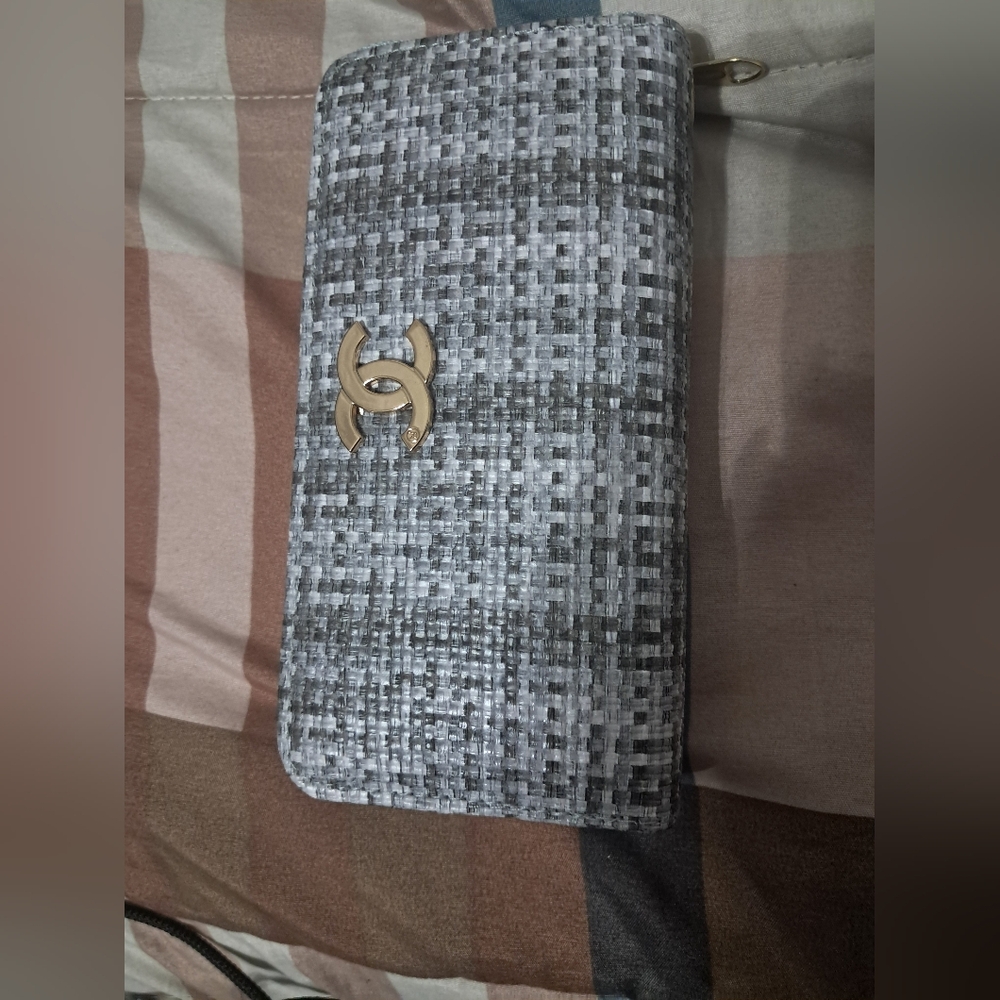Gray Textured Womans  Wallet